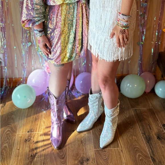 Metallic Purple Western Boots - Picture 10 of 10